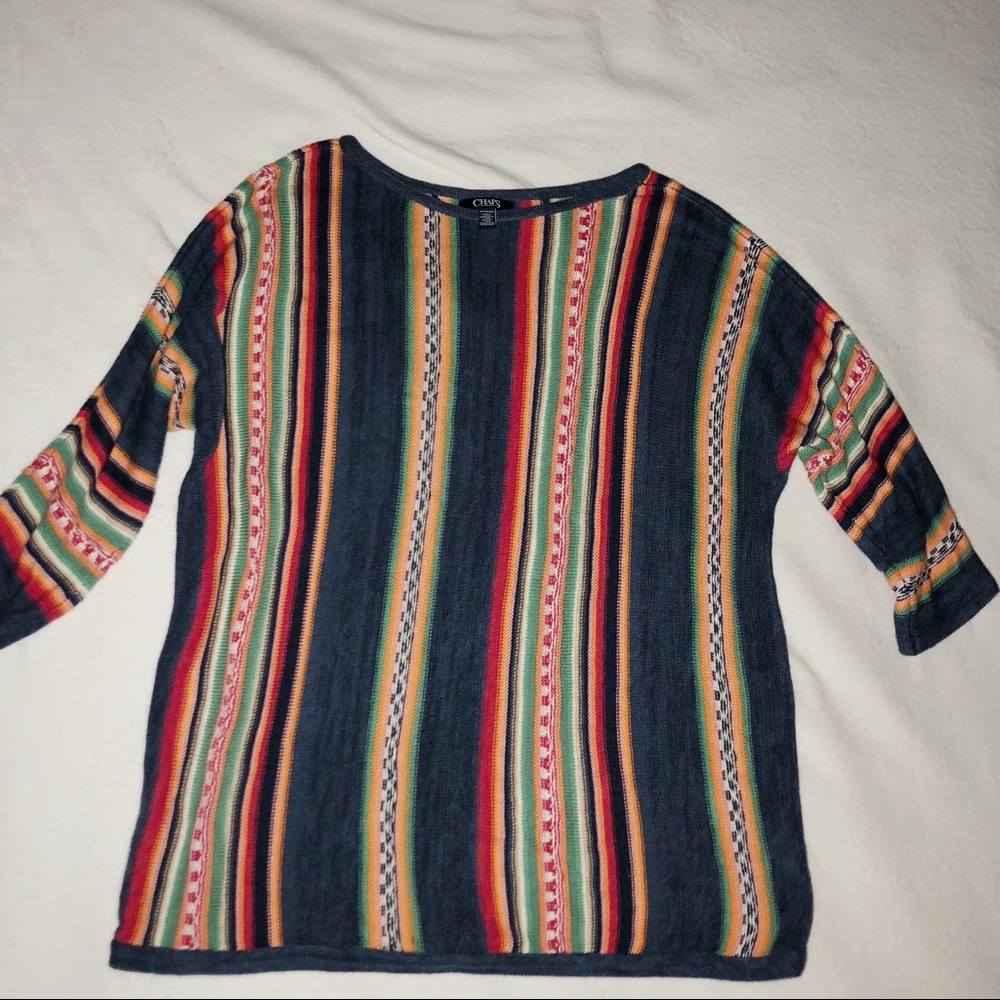 Chaps 3/4 Length Sleeve sweater